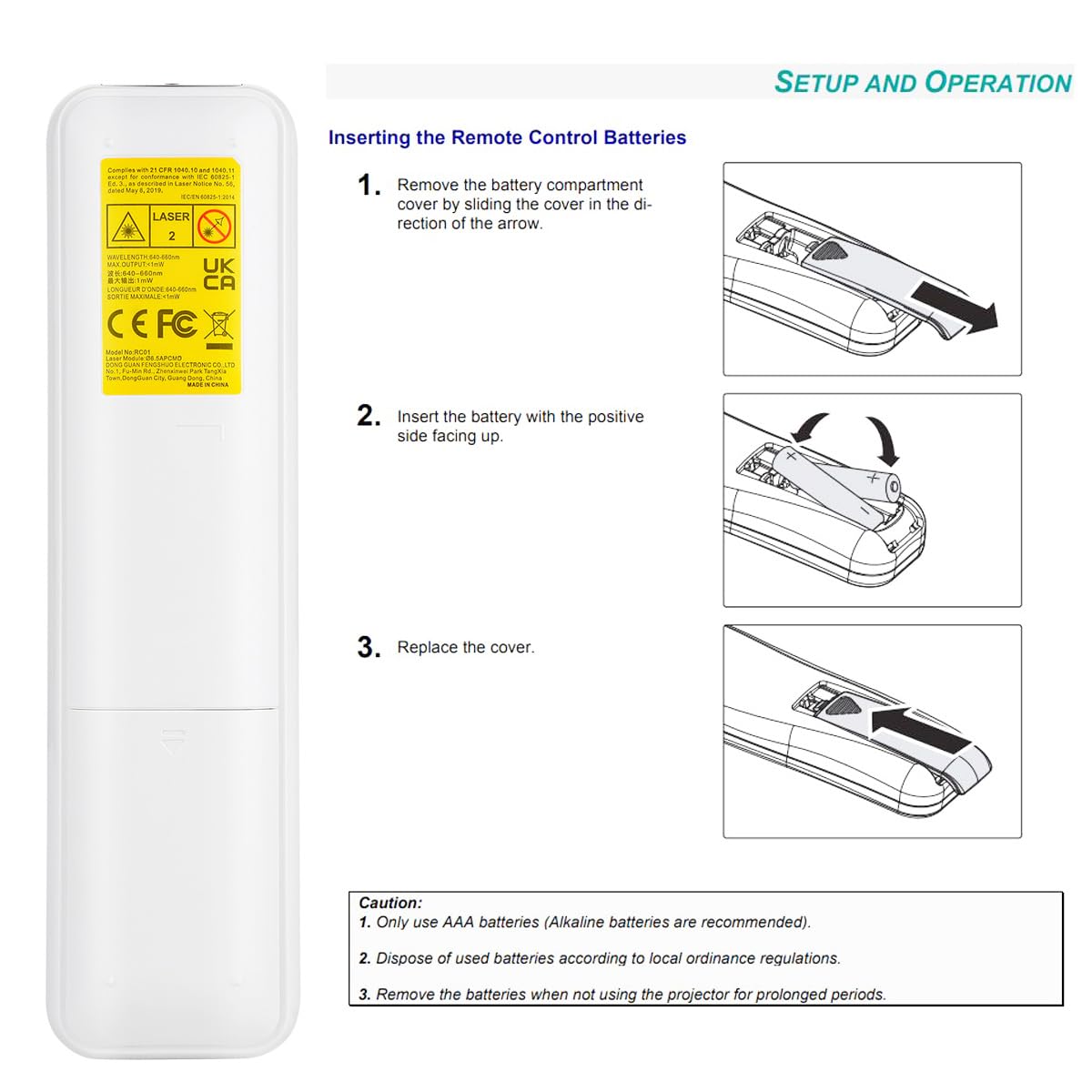 5J.JAD06.001 RCS011 Beamer Fernbedienung für BenQ MH741 MH750 MH856UST MS630ST MW632ST MW727 MW824ST MW855UST MW864UST MW883UST MX631ST MX726 MX823ST MX854UST MX863UST MX882UST LH770 LU785