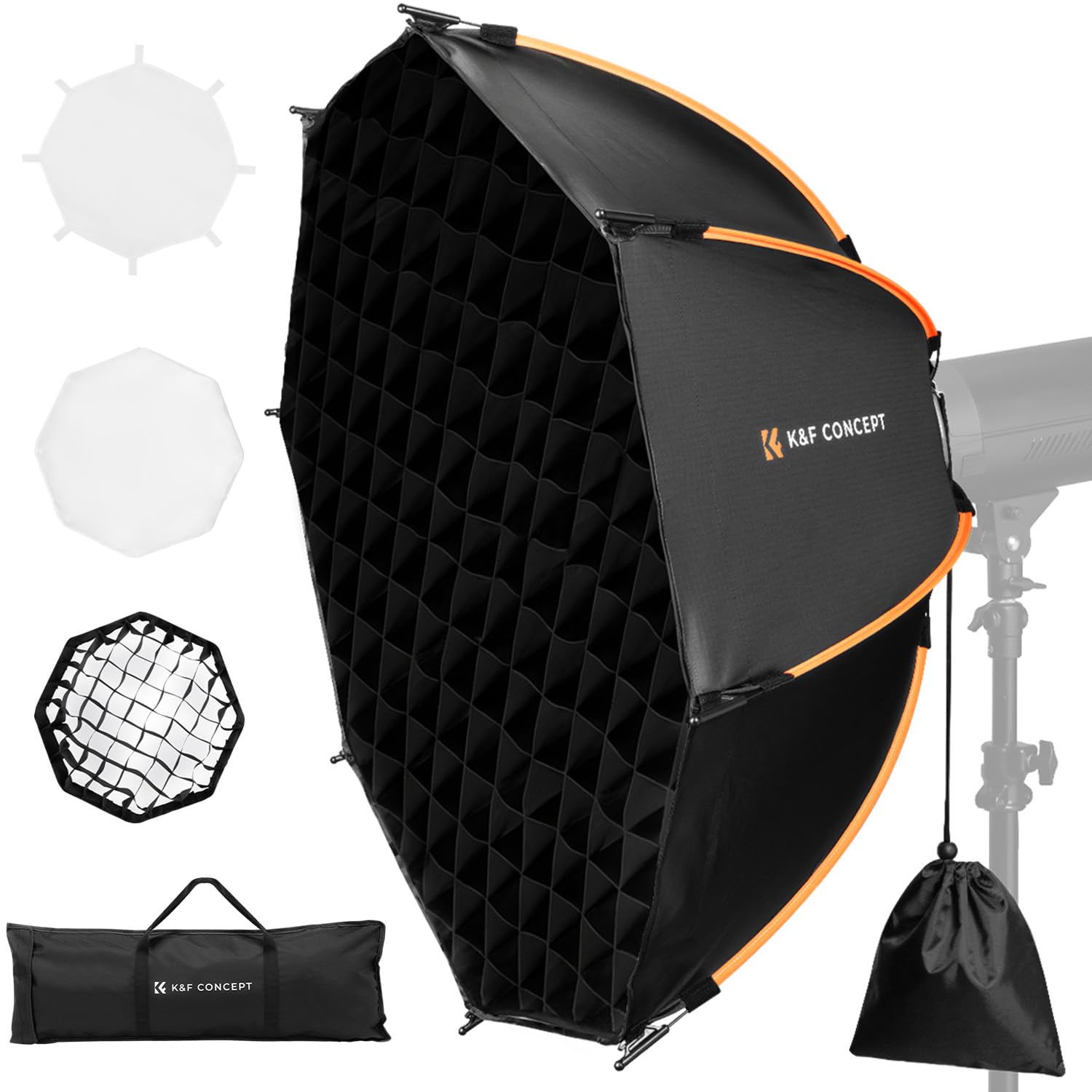 K&F CONCEPT Box de luz Octogonal de Montaje rápido de 90 cm
