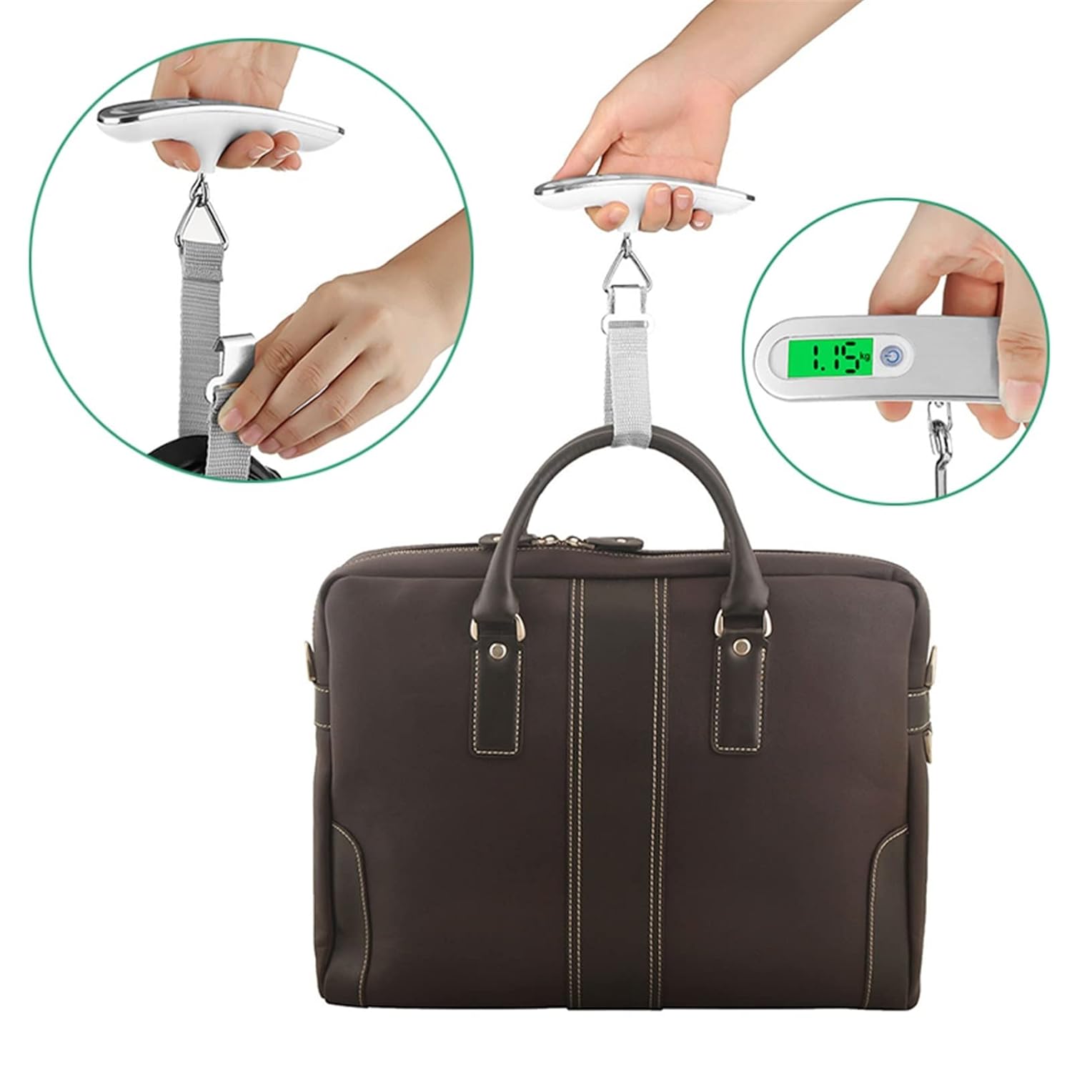 Luggage szc Scales for Body Weight Portable LCD Digital Luggage Weight Scales Hanging Suitcase Baggage Travel Scale with Belt for Electronic Weight Tool Scale