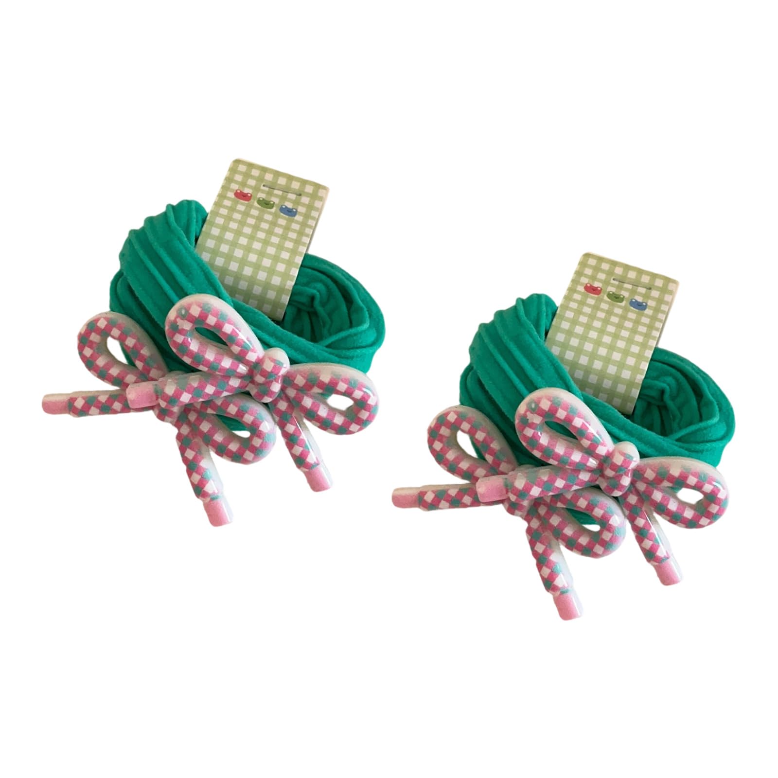 YUXITA 2 Piece Floral Bowknot Hair Ties Resin Nonslip Lightweight Hair Accessories For Women Girls