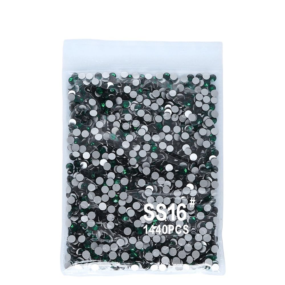 Strass en verre SS16 vert foncé accessoires ongles DIY loisirs créatifs