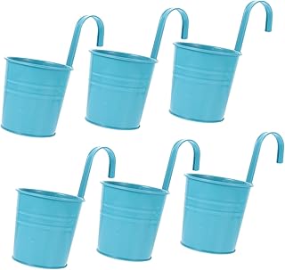 UKCOCO 6 Piezas Soporte de Colgante de Hierro con Drenaje Decoración de Jardín y Macetas Plantas Color