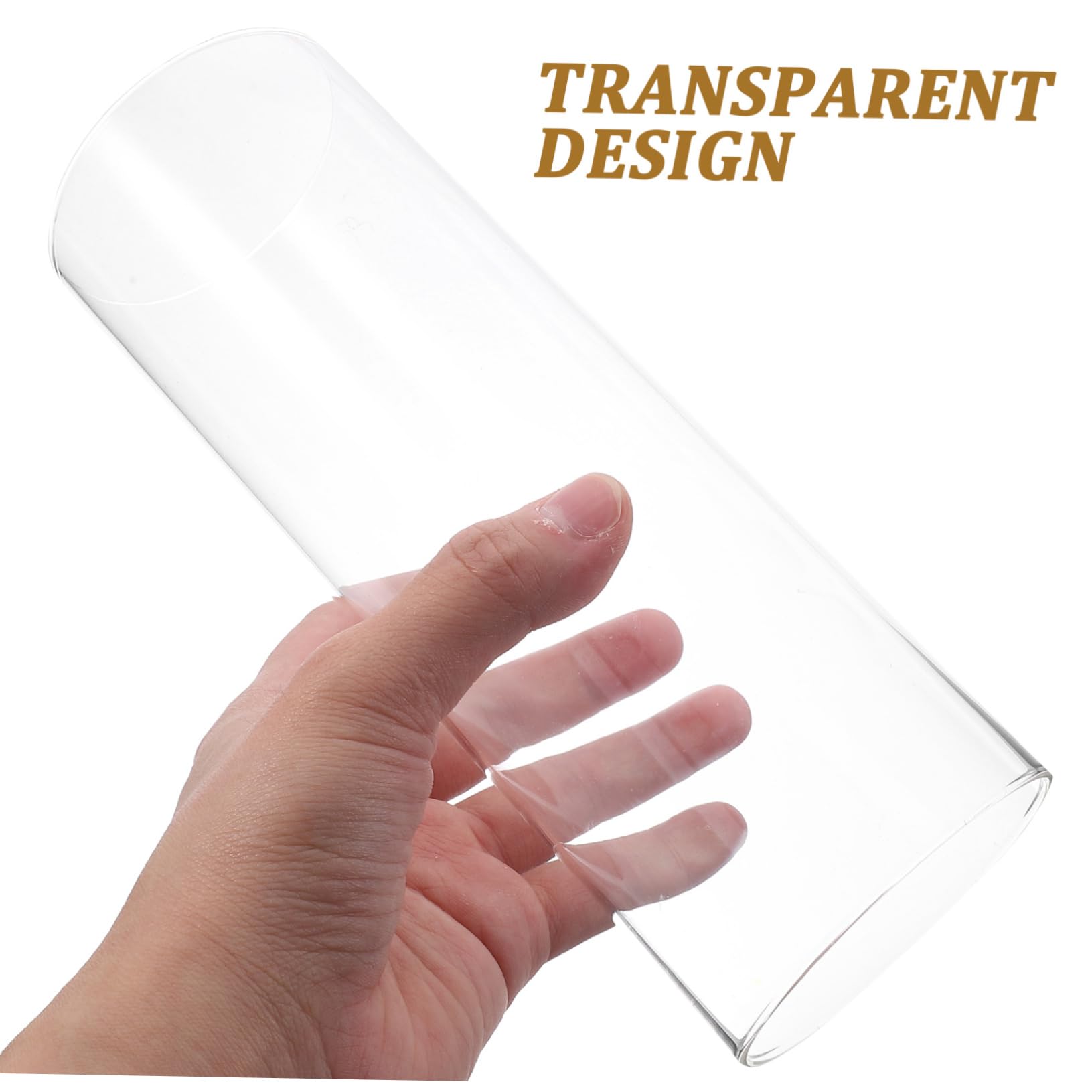 VOSAREA Couvercles en Verre Borosilicaté Transparents Protection Coupe-vent et Décoration 4pcs pour Tubes de Bougies pour Petits Décors DIY