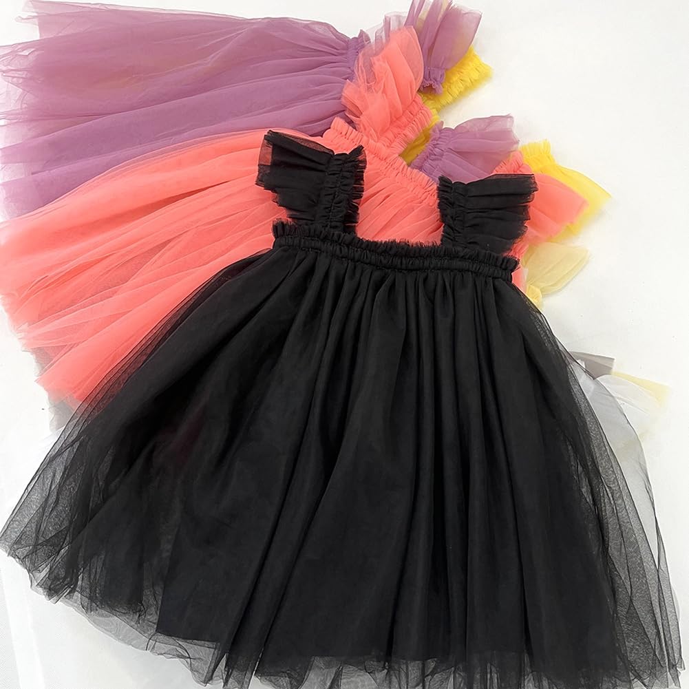 BGFKS Layered Tulle Ruffle Sleeveless Dress for Toddler Girls,Tutu Dress for Baby Girls Princess Dresses - Image 6