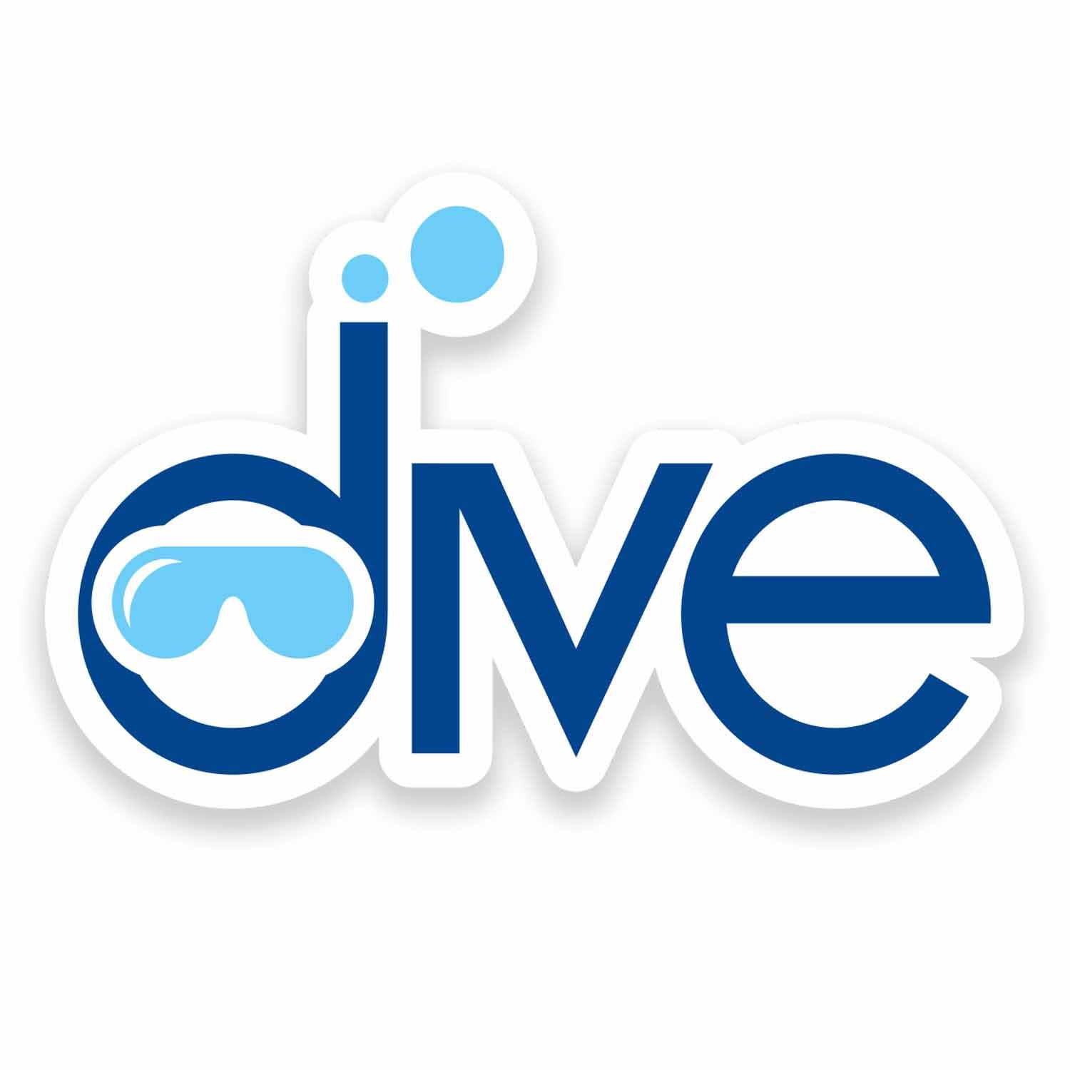 2 x 10cm Scuba Diver Vinyl Decal Sticker Laptop Diving Fun Club Padi Dive #9530 (10cm Wide x 6.5cm High)