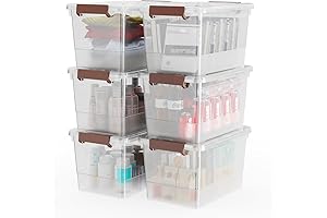 WYT 17 Quart Clear Plastic Storage Bins