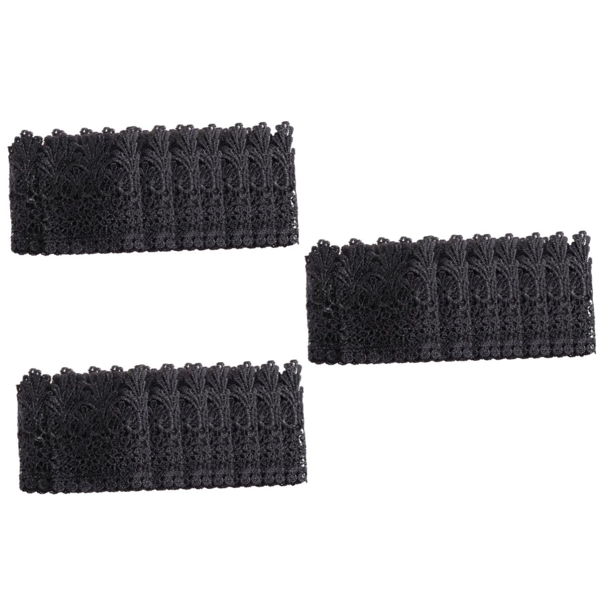 EXCEART 3 Piezas Similar Al Encaje Cinta De Encaje De Pestañas Ribete De Encaje Decorativo Ribete Elástico Cinta De Encaje Floral Ajuste De Costura Ropa Tela De Encaje Hazlo Tu Mismo Novia