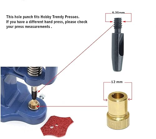 Miniatura 2 de Perforadora en forma de círculo de 0.079 in para máquina manual de prensa manual