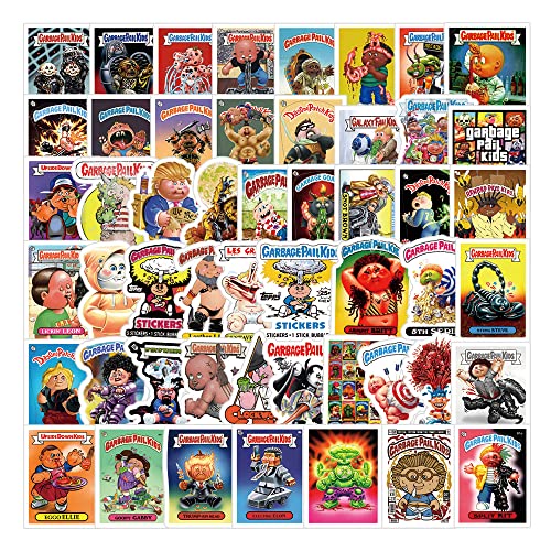 62pcs Garbage Pail Kids Sticker Cute Cartoon Vinyl Waterproof Beer Stickers for Water Bottle Skateboard Laptop Phone Journaling Scrapbooking Decals for Party Supply