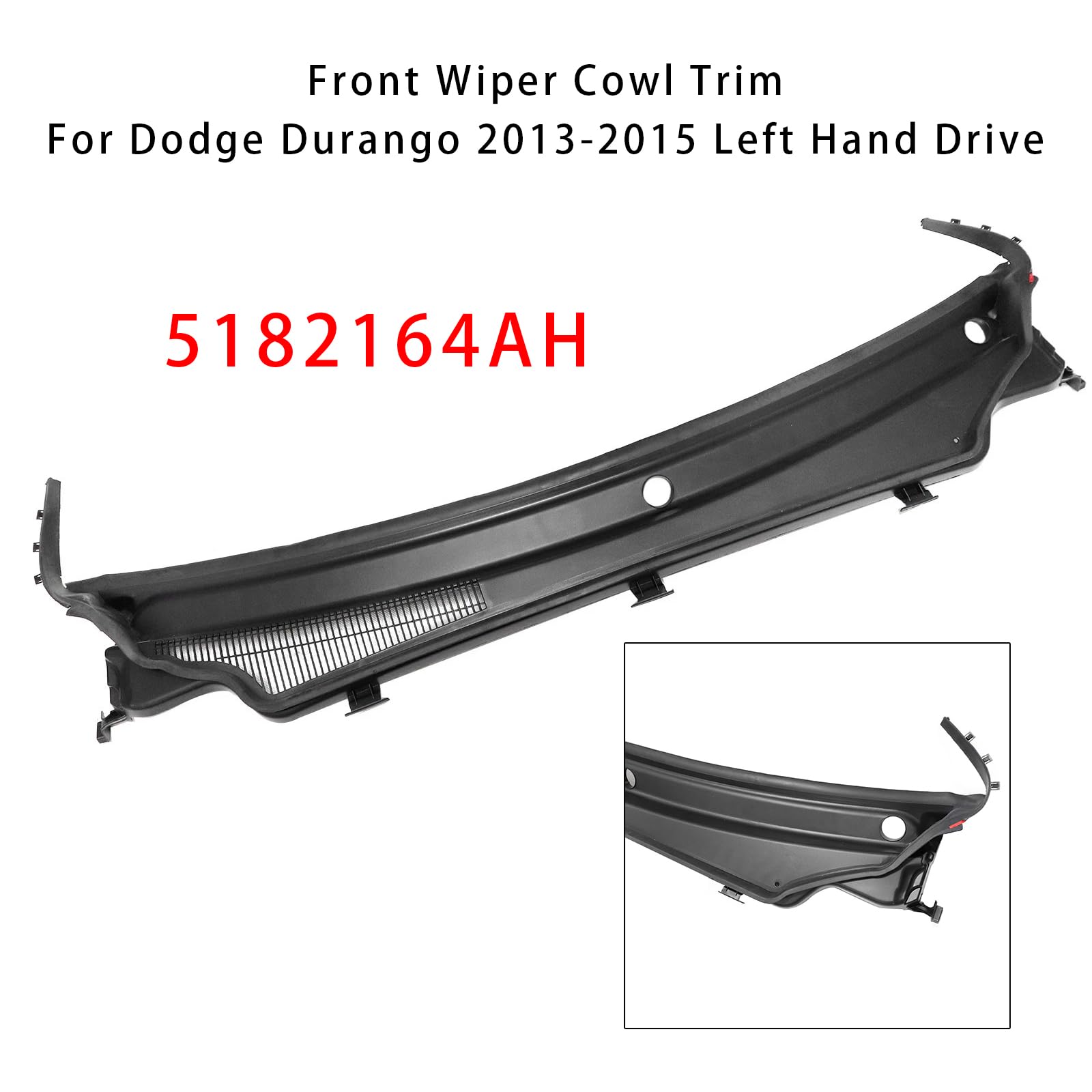 MAD HORNETS Windshield Wiper Cowl Top Panel Vent 5182164AH Passend für Dodge Durango 2013-2015