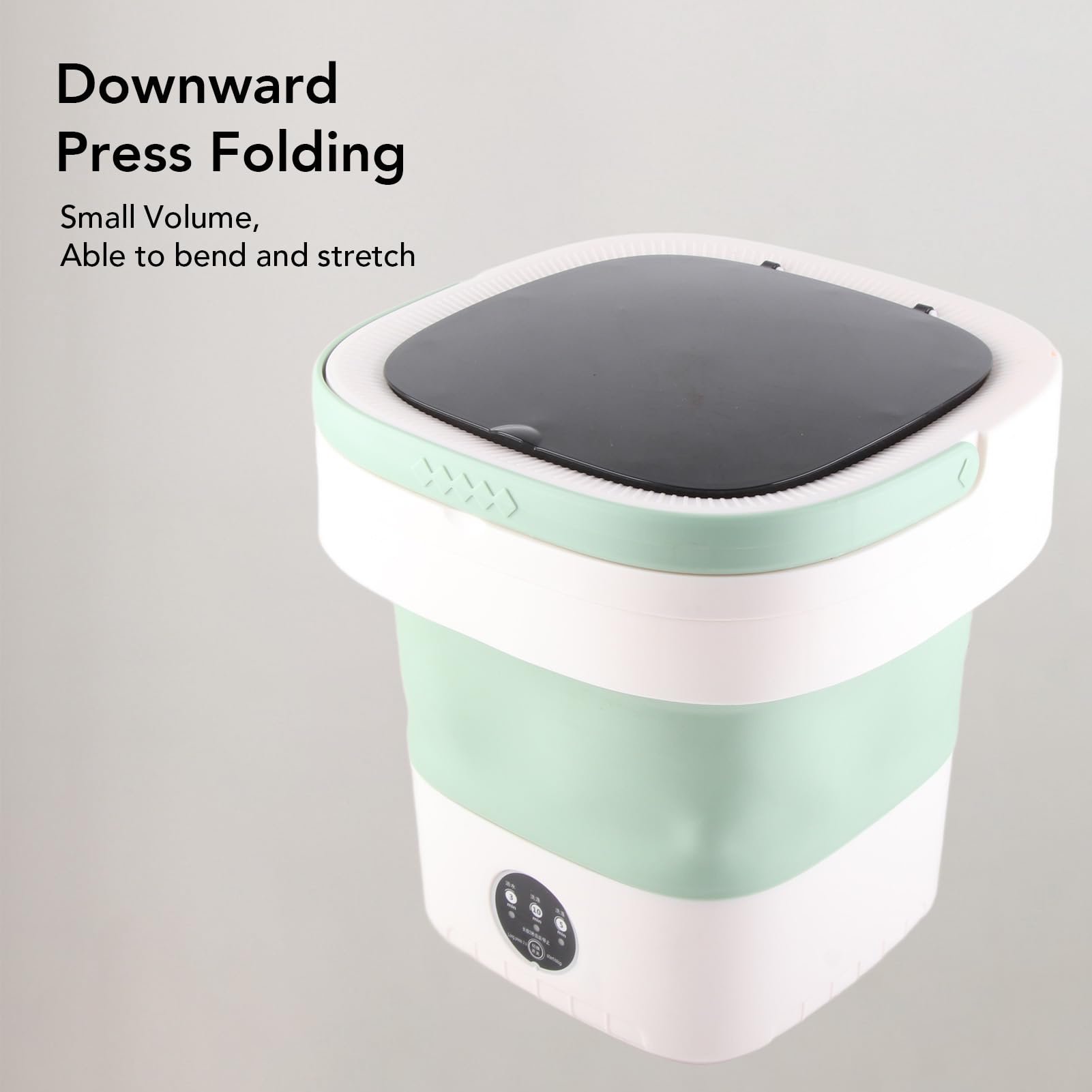 Mini Lavadora Plegable Mini Lavadora de Cubos Portátil -7.5L Mini Lavadora de Cubos Portátil Lavadora Portátil Plegable 100-240V Operación Completamente Automática para Tareas de