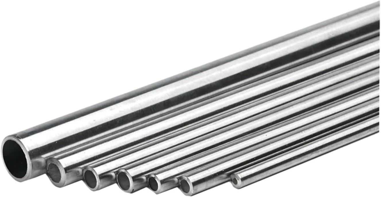 5pcs 304 Seamless Stainless Steel Hollow Round Capillary Tube 250mm(OD2 xWT0.5mm)