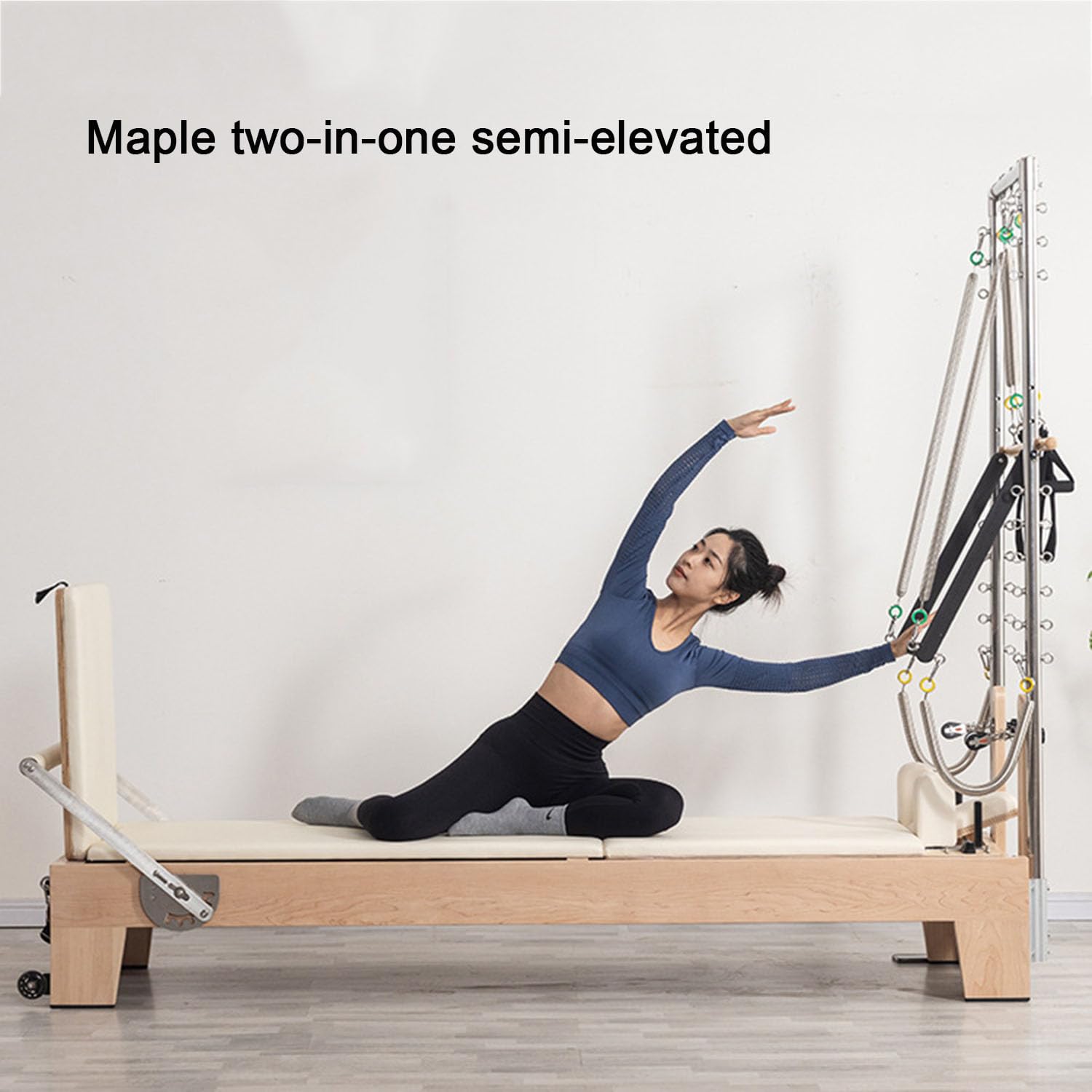 Halbhohe Zwei-in-Eins-Maschine aus Ahornholz, Maschine für Zuhause, Studiomaschine, verstellbares Bett, Übungs-Yoga-Ausrüstung