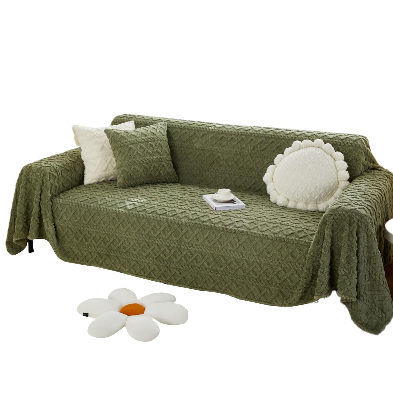 Couverture extra large en tissage gaufré haut de gamme pour décoration élégante