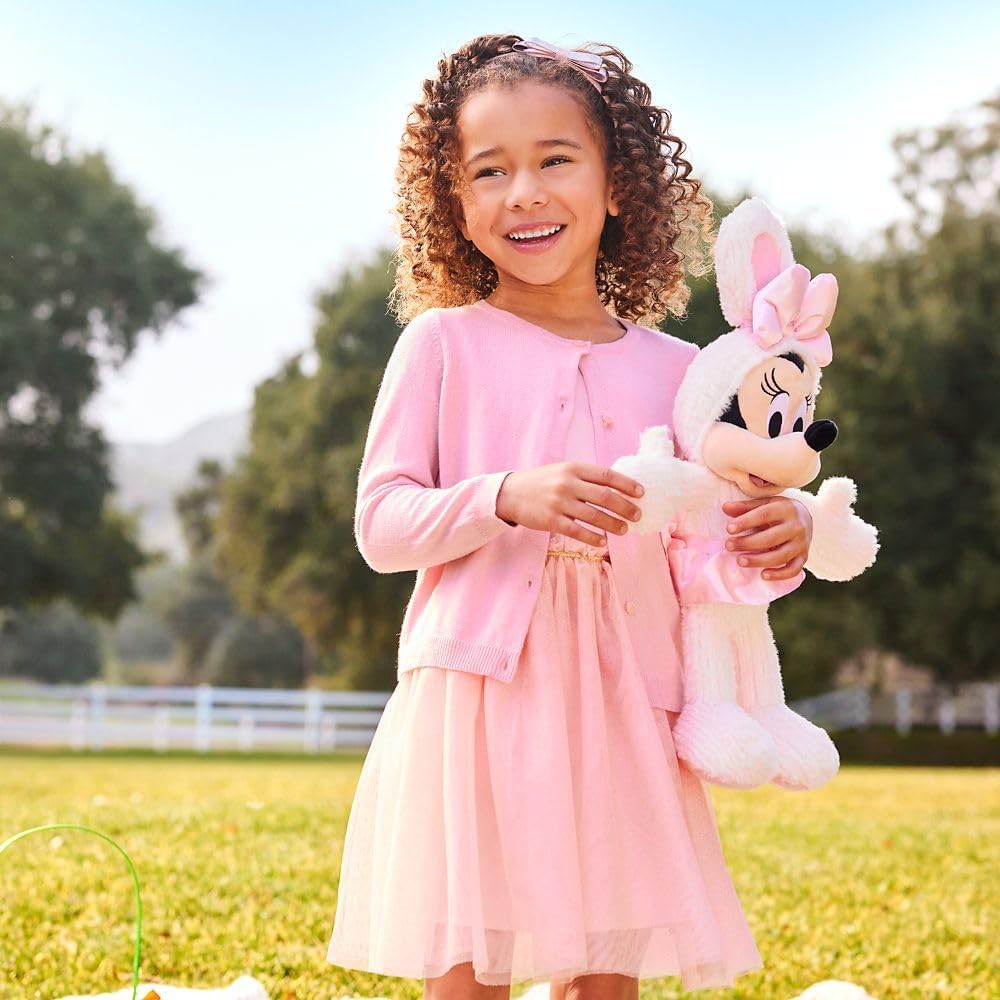 Disney Store Official Minnie Mouse Easter Plush, 13 Inches, for Boys and Girls, Squishy Animals, Perfect Easter Basket Stuffer or Spring Decor, Suitable for All Ages 0+