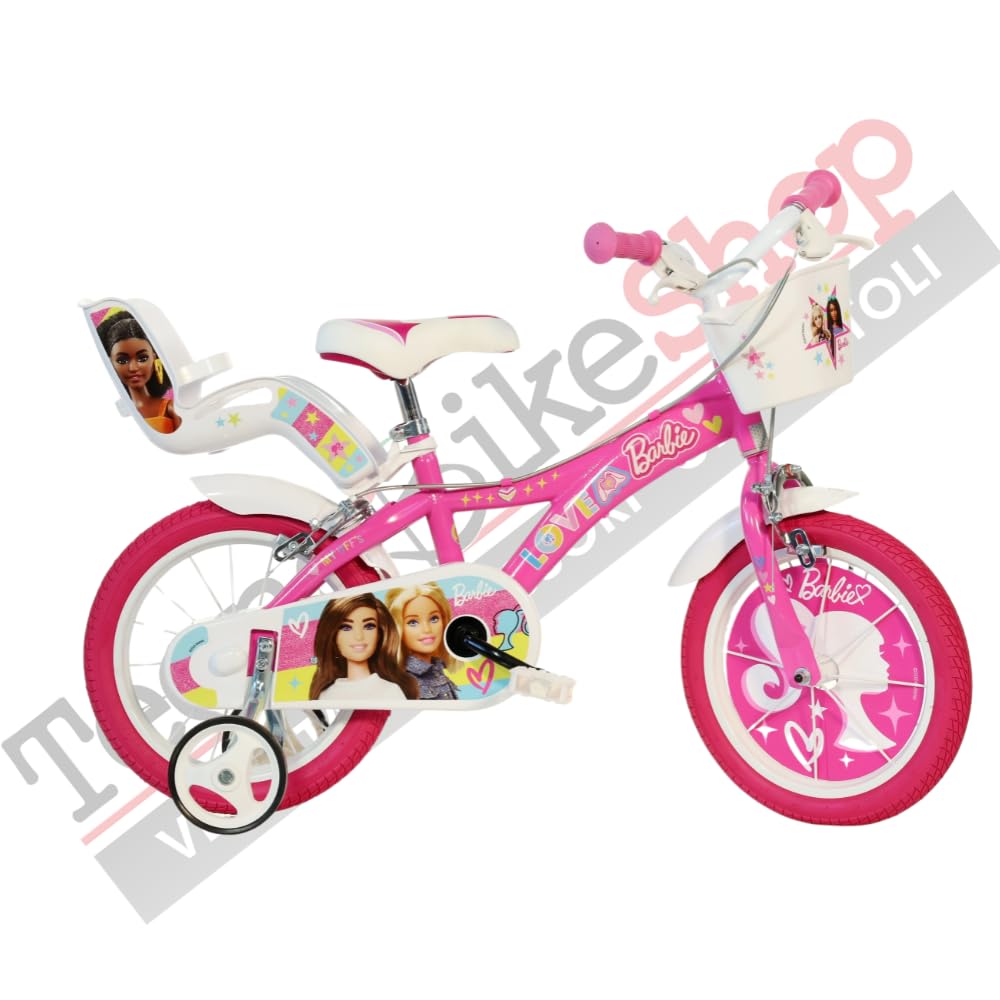 Vélo pour fille Dino Bikes Barbie Taille 12" - 14" - 16" (Jante 16 Pouces)