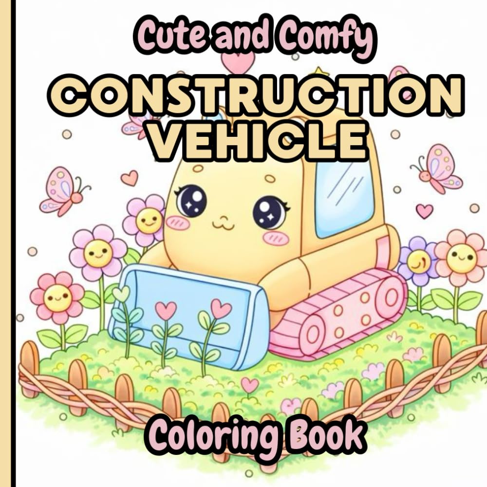 Cute and Cozy Construction Coloring Book: Adorable Bulldozer Adventures for Kids Ages 3–6 with Simple, Bold Coloring Pages