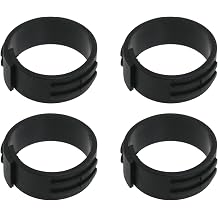 4PCS External Spacer Bike Handlebar Gaskets Plastic Computer Mount Spacers for Mountain or Road Bike Computer Mount Rings Black