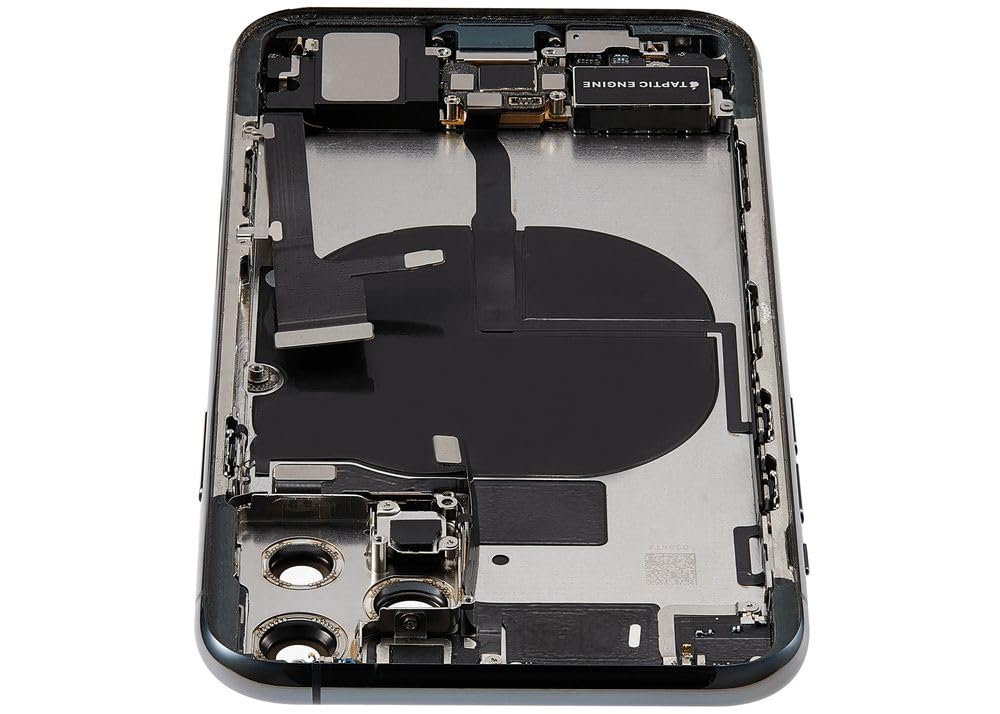 Mobile TM Compatible avec Back Housing W/Charging Port Flex & Small Parts for iPhone 11 Pro (Used OEM Pull: Grade C) (Matte Midnight Green)