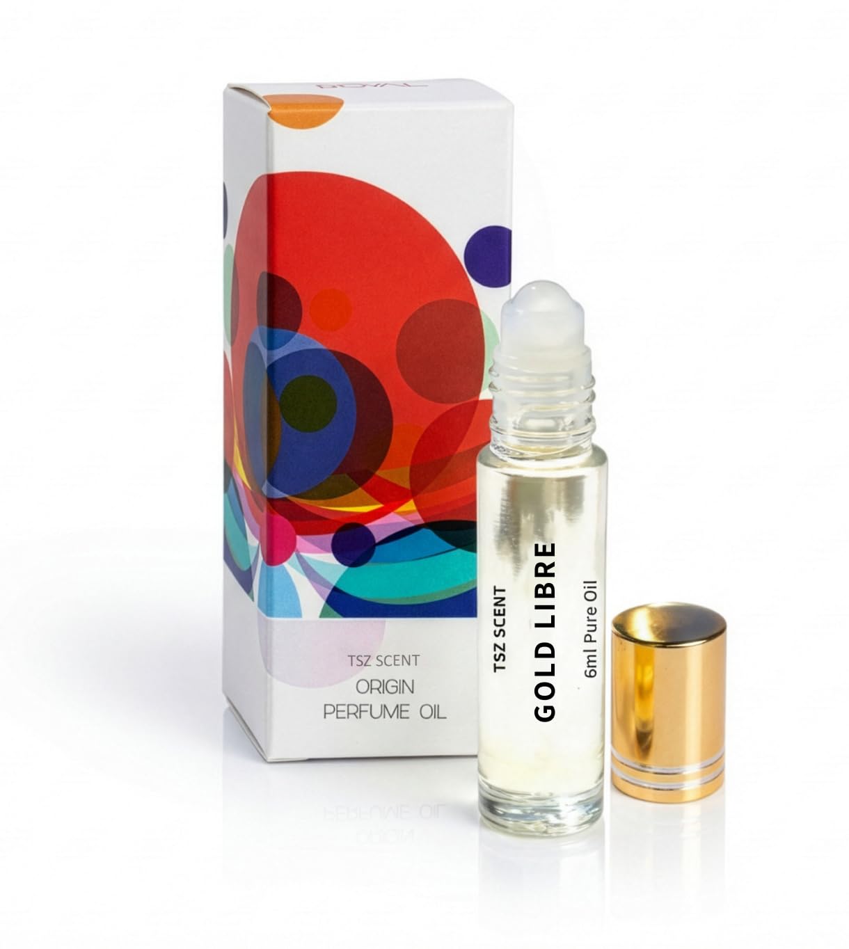 Gold Libre Perfume Oil for Women Long Lasting No Alcohol Vanilla Floral Powdery Fragrance 6ml Roll On by TSZ Scent