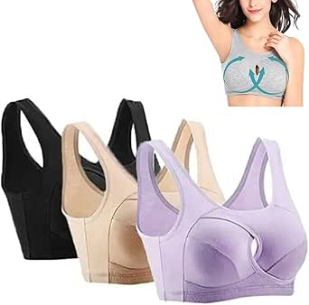 Bügelloser BH Damen - Push Up Ohne Stahlringe, Nahtlos Mit Vorderverschluss