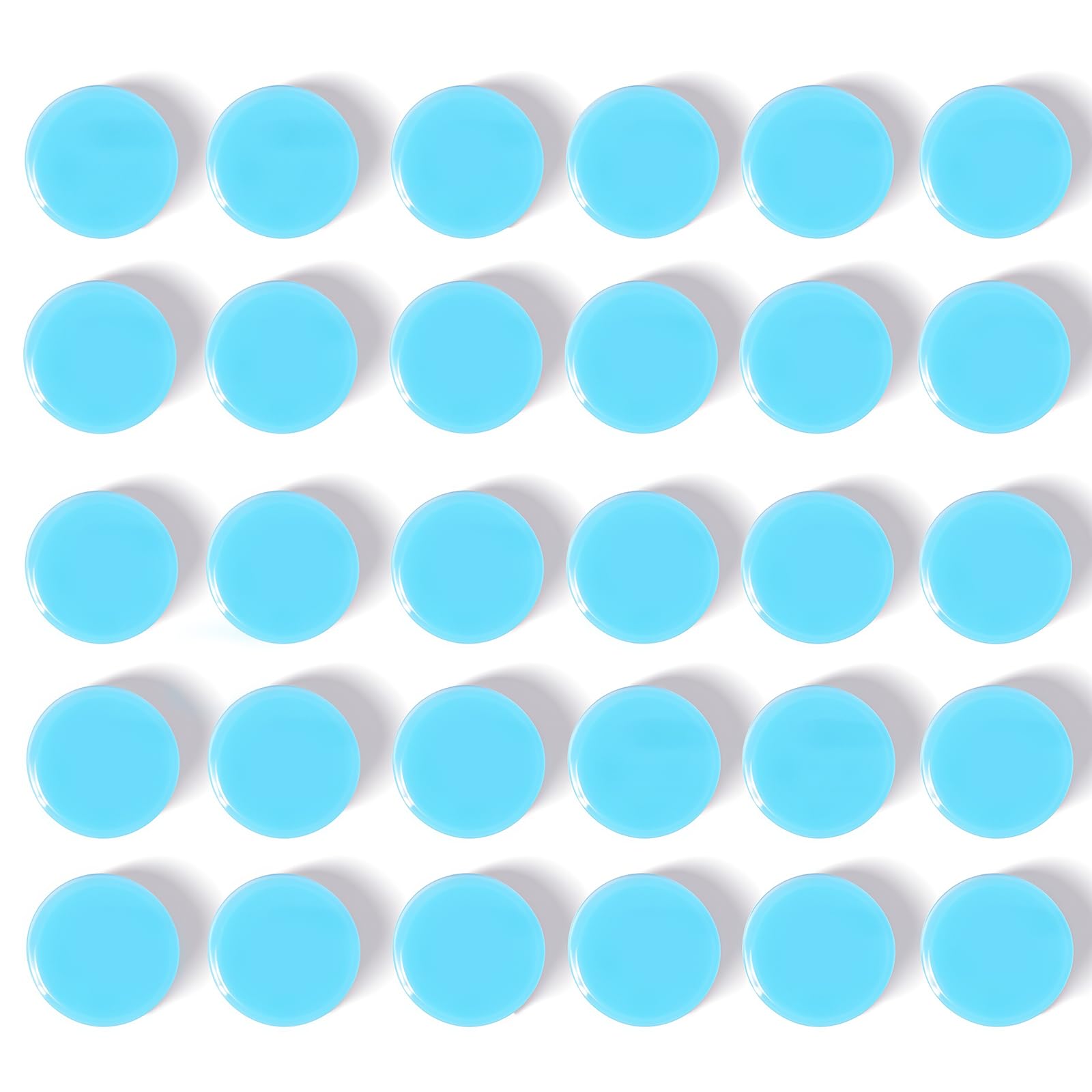 QOJOPU Fridge Magnets, 30PCS Strong Magnet for Notice Board, Mini Round Heavy Duty Magnets for Crafts, Small Magnets for Adults, Pastel Blue Whiteboard Magnet, Cute Magnetic Dots for Office, School