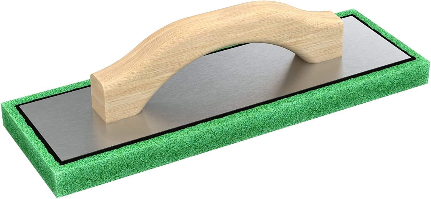Bon Tool 83102 Green Foam Float 4Inch X 12 Inch X 3/4Inch Wood Handle, 10Pack