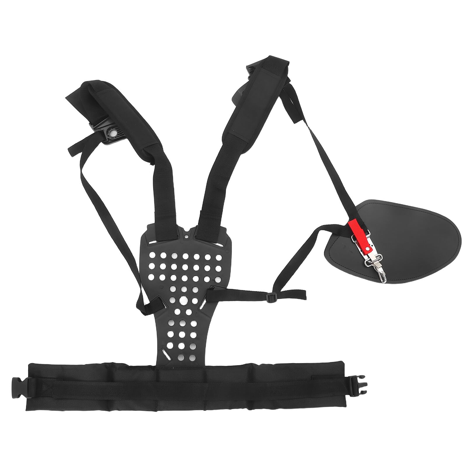 Tracolla Imbottita Doppia per Decespugliatore e Tosaerba Cinghia Ergonomica Regolabile Spallina Traforata Traspirante Supporto Bilanciato per Utensili da Giardino e Soffiatori