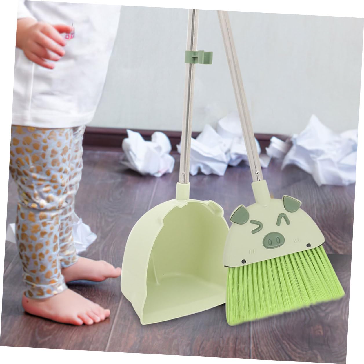 Giocattolo Pulizia Scopa Miniatura Paletta e Mop Colorati in Plastica e Acciaio Inossidabile Leggero e Facile da Usare per Ragazzi e Ragazze Stimola Coordinazione e Responsabilità