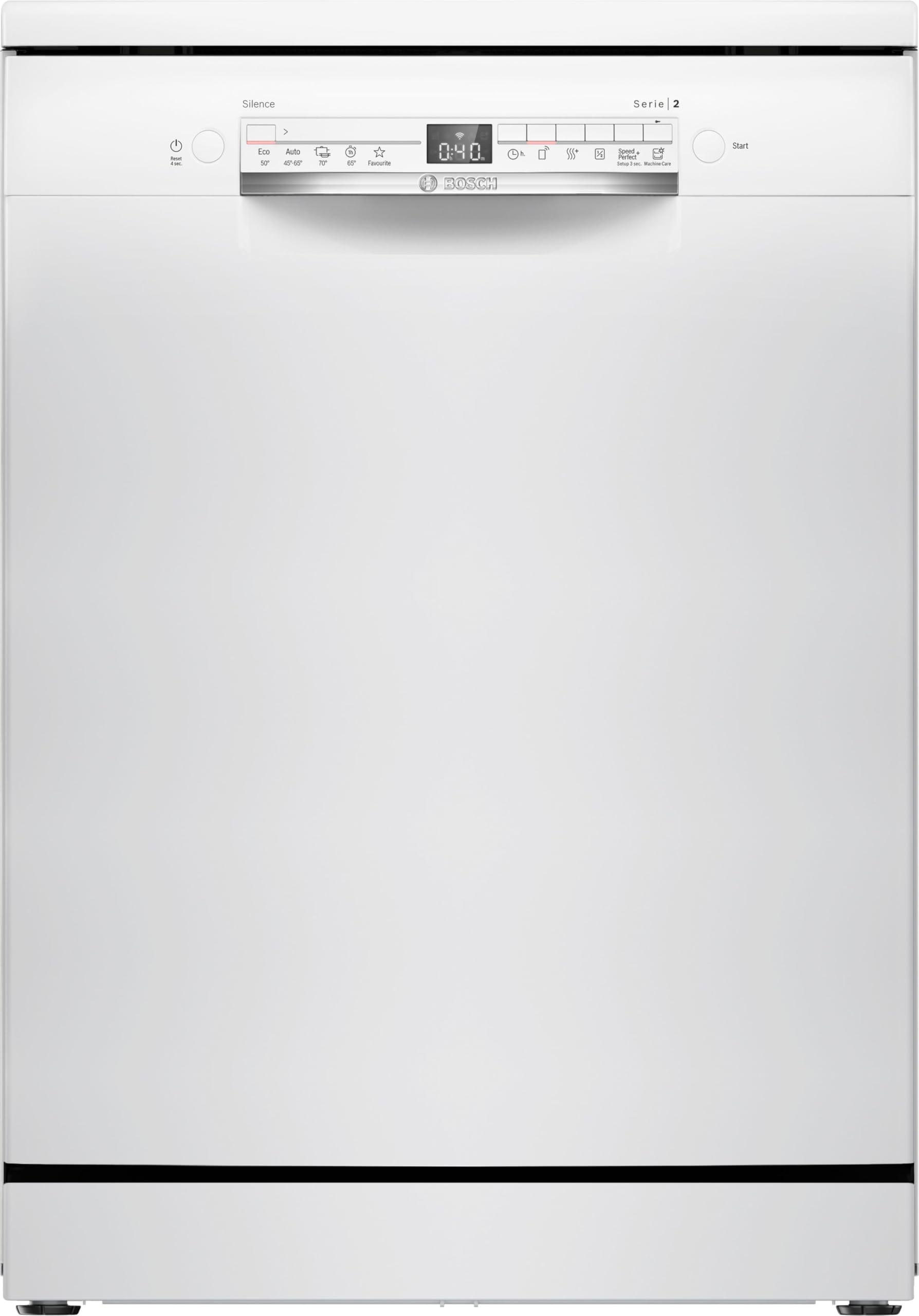 Bosch - Lavavajillas Libre Instalación, Serie 2, 13 servicios, 60 cm de ancho, Home Connect, Media Carga, Silencioso, blanco, SMS2HTW06E
