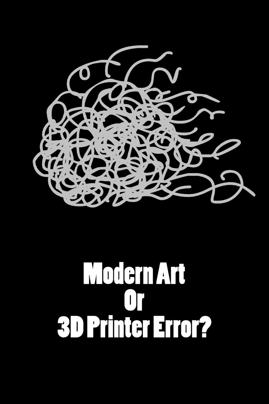 Gift Notebook For 3D Printer, Blank Ruled Journal | Modern Art Or 3D Printer Error: Medium Spacing Between Lines