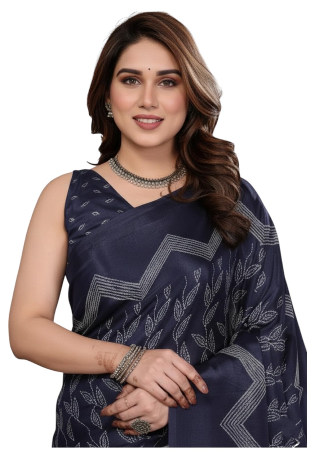 yashika Women's Crepe Satin Saree with Blouse Piece for Traditional Ethinic Wear Sari-picture-26