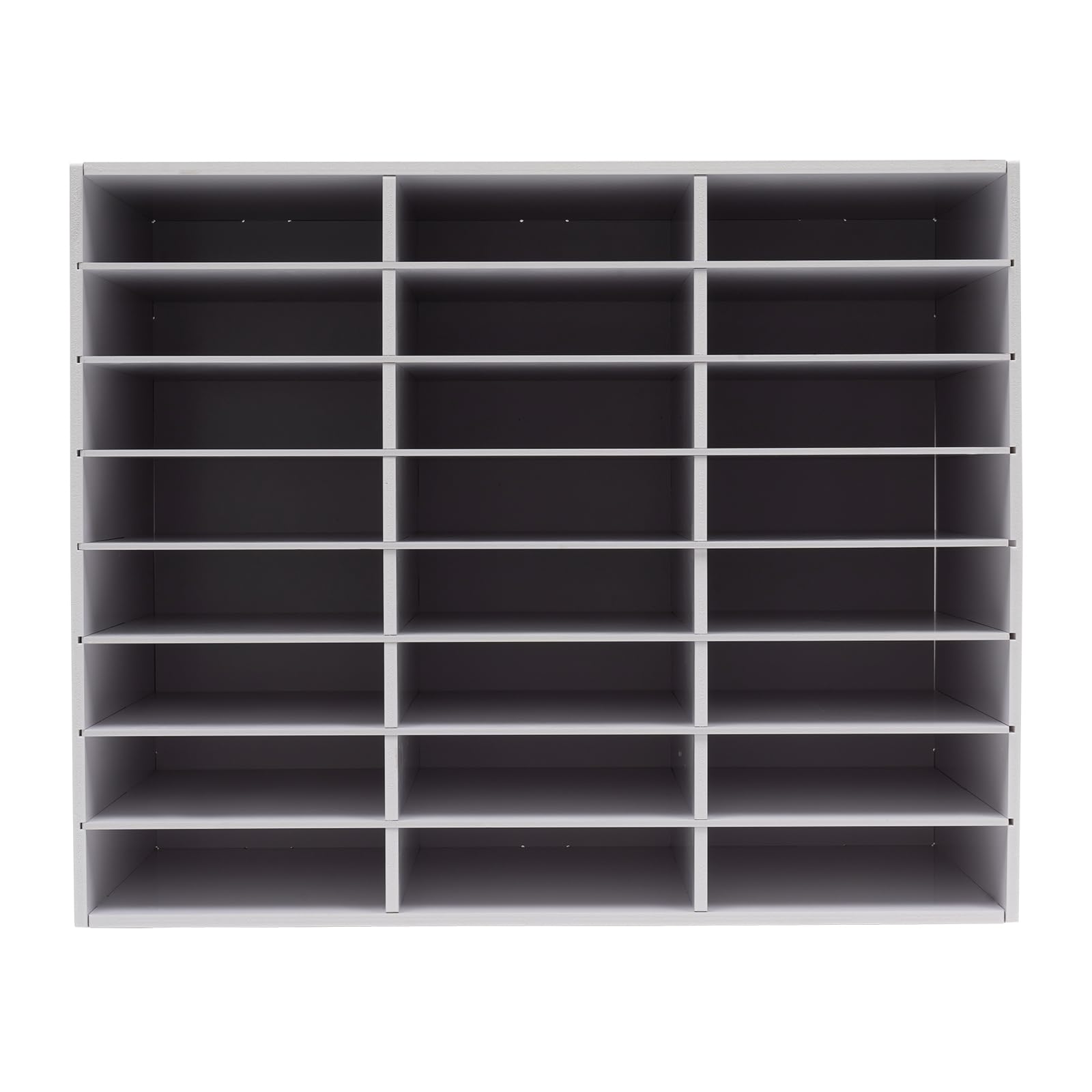Literatur-Organizer 24 Fächer, PVC Ablagefächer Briefablage Dokumentenablage Desktop Aktenhalter Aufbewahrung Ordnungssystem für Zuhause, Schule, Büro, Grau