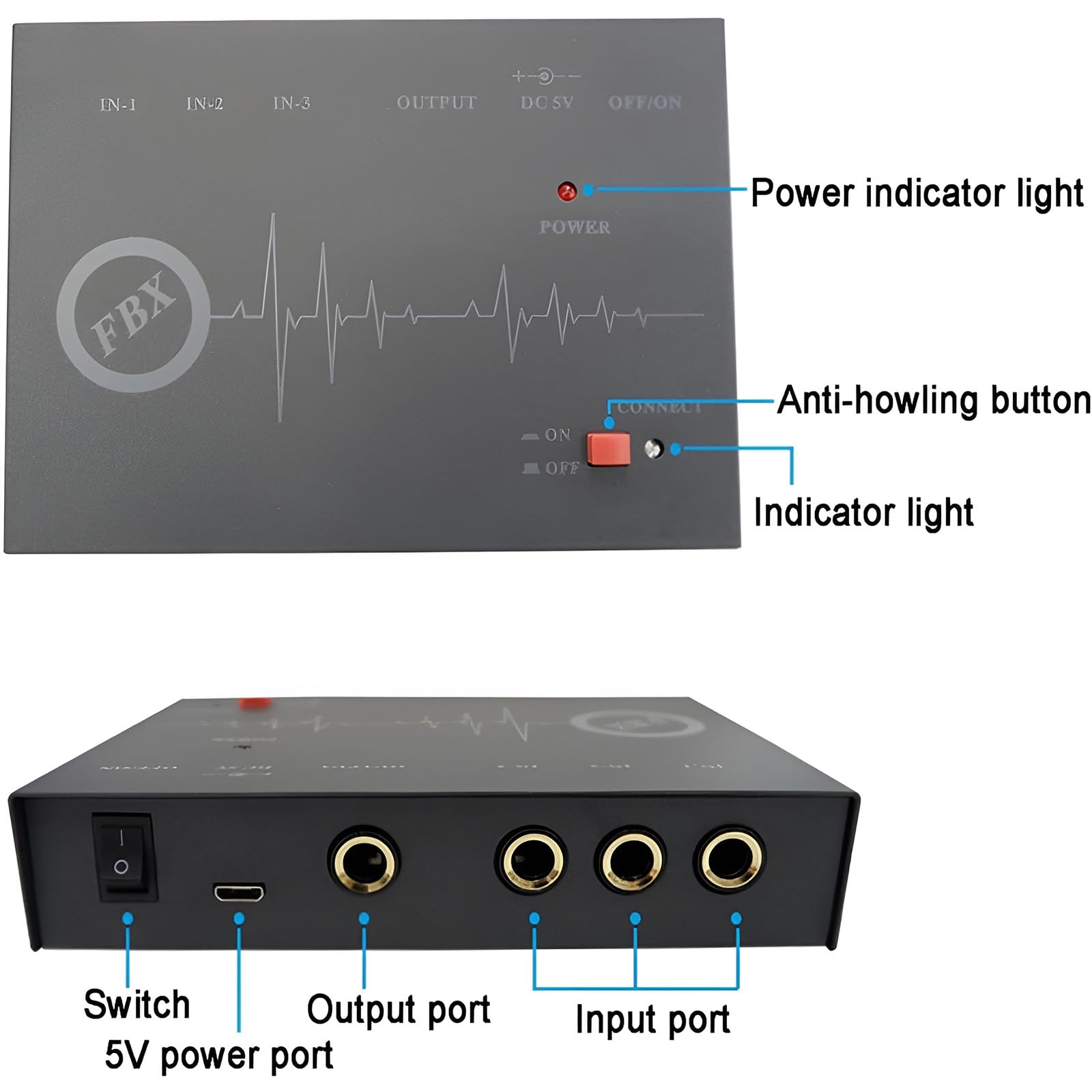 Eliminatore Di Feedback Microfonico, Soppressore Di Feedback Professionale, Processore Audio Per Riunioni E Studi Di Registrazione