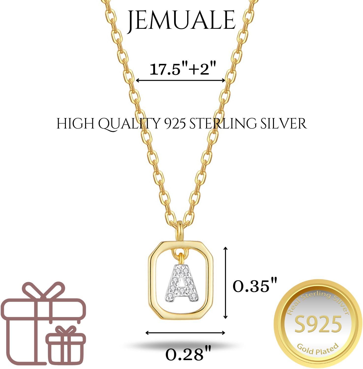 925 Sterling Silver Initial Necklace for Women Dainty Pendant Trendy Letter A-Z Choker Necklaces with Cubic Zirconia Minimal Jewelry - Image 7