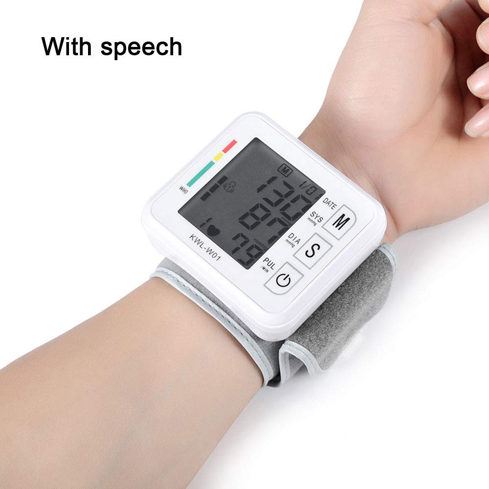ruitai Blood Pressure Monitor for Home Use with Large LCD Display,Adjustable Wrist Cuff Automatic Accurate Reading Memory for Home Use