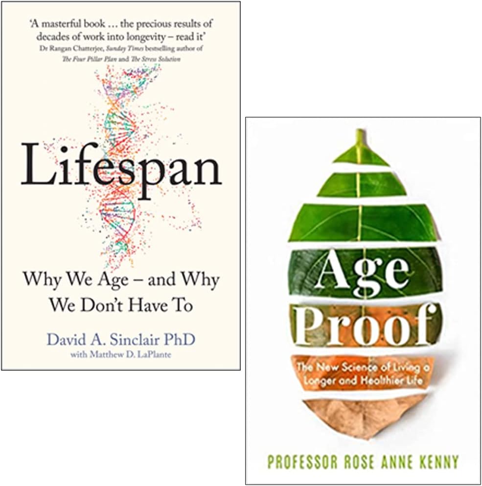 Lifespan [Hardcover] By Dr David A. Sinclair & Age Proof By Kenny Professor 2 Books Collection Set