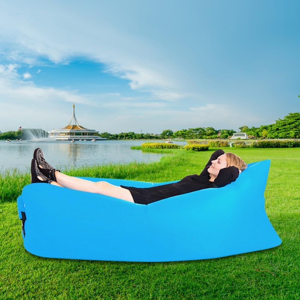 LOMUG Divano gonfiabile, 240 x 73 cm, impermeabile, per esterni, spiaggia, portatile, per campeggio, parco, spiaggia, cortile
