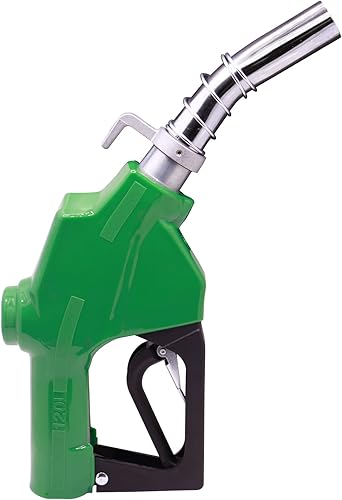 Miniatura 13 de Boquilla de combustible de apagado automático NPT de 3/4 de pulgada negra, manguera giratoria de combustible, flujo alto de 16GPM, protector de mano