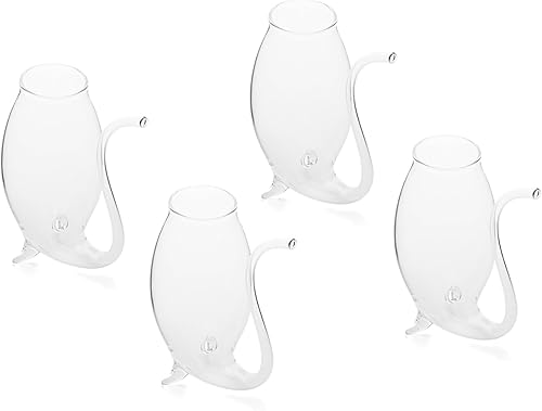 Miniatura 6 de Fox Run Sippers de vidrio soplado a mano, juego de 4, 2.75 onzas, transparente