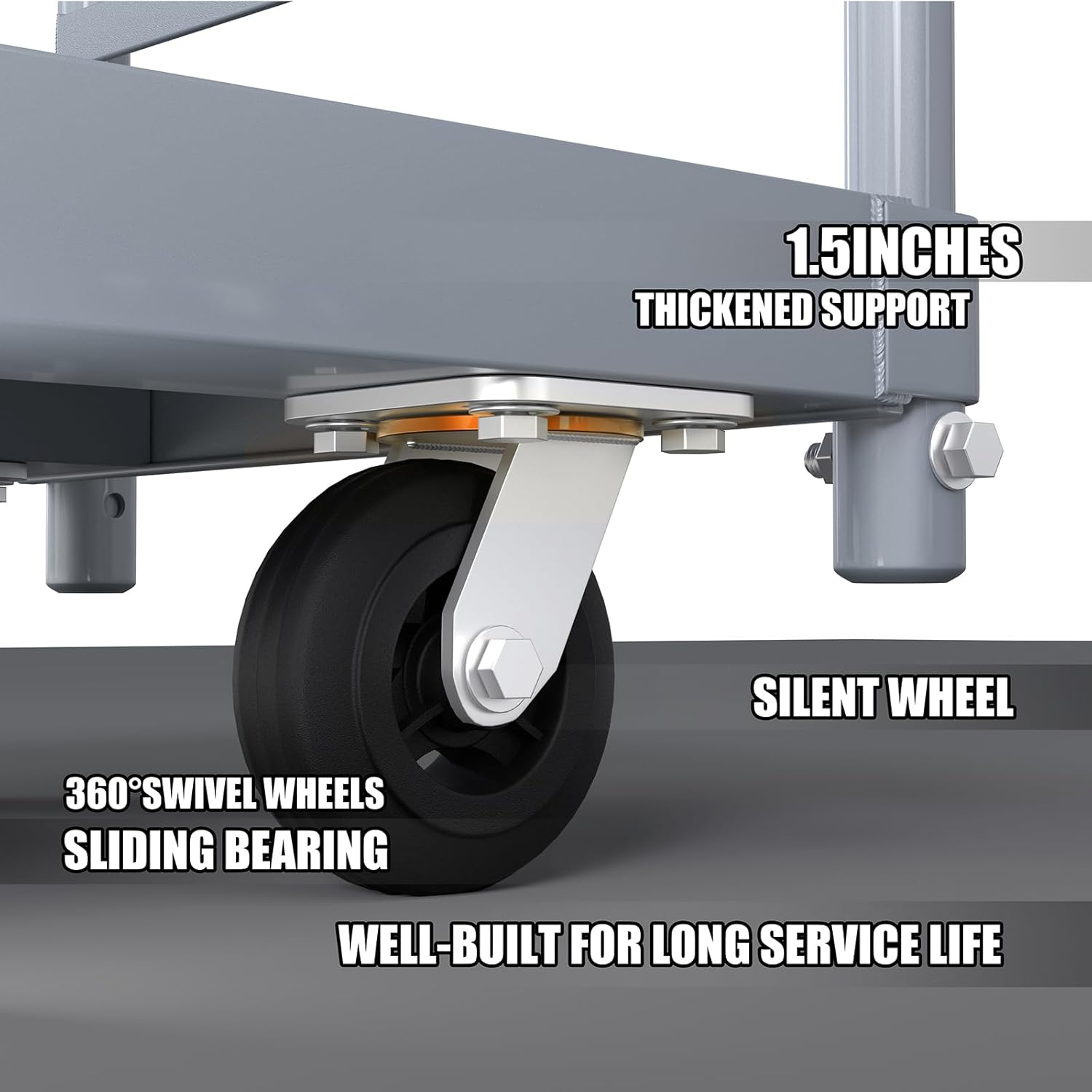 Heavy Duty Flatbed Cart, 3000LB Foldable Platform Truck Industrial Grade Weight Capacity, 36''W*72''L PlatformCart, Steel Hand Push Dolly Cart for Garden, Warehouse＆Yard (36 * 72)