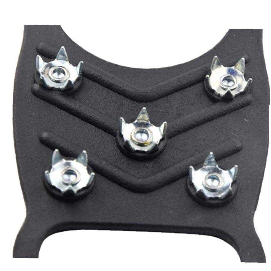Schuhstiefel Ice Rubber Walking Cleats Anti-Rutsch-Stretch-Schuhe Ice Cleats Snow Traction Cleats Steigeisen für nassen Schlamm EIS und Schnee (m)
