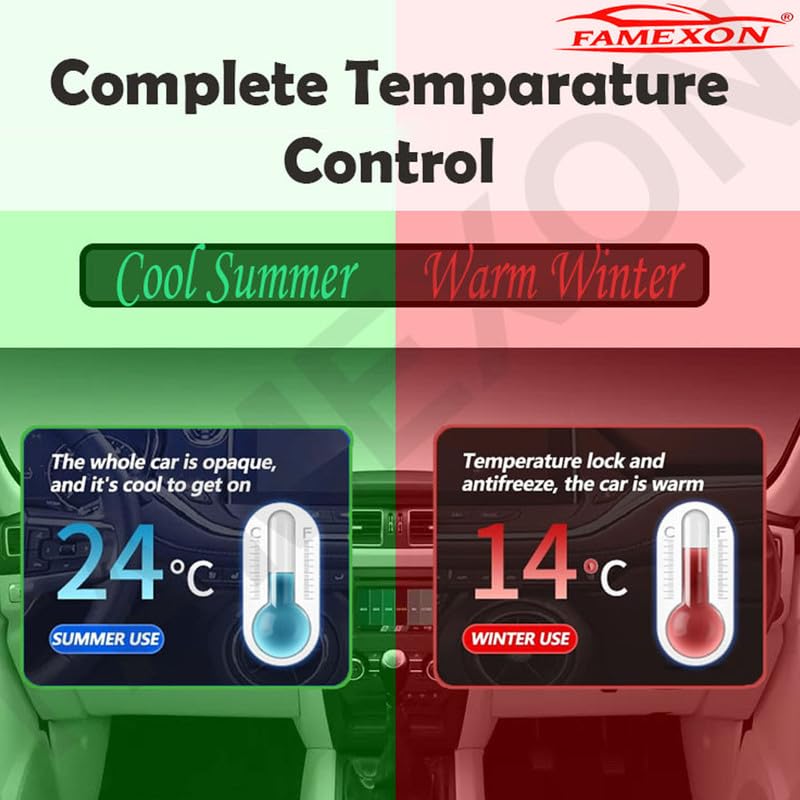 Image of Waterproof Car Body Cover Compatible for Baleno with Mirror Pockets, Scratchproof Car Cover Red Pipein Design Dust-Proof Sun Protection (Grey) LGWP6252