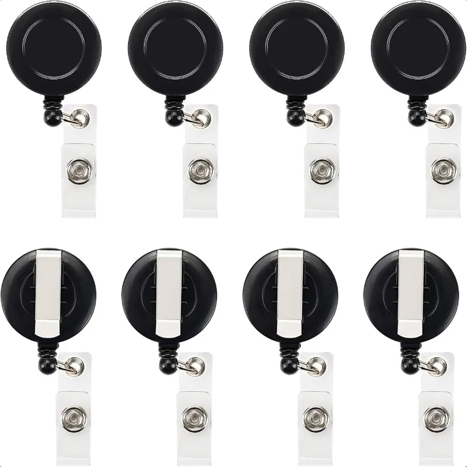100 Pcs Versenkbare Jojo Clips Halter for Hängen ID Karte Name Schlüssel Kette Schwarz Für Schlüssel Kartenhalter