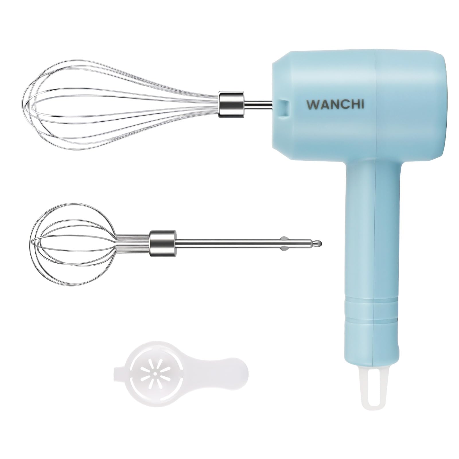 Wireless Electric Hand Mixer Household Small Automatic Egg Whisk Handheld Beater 3-Speed Settings 10-Wire Stainless Steel Whisk 304