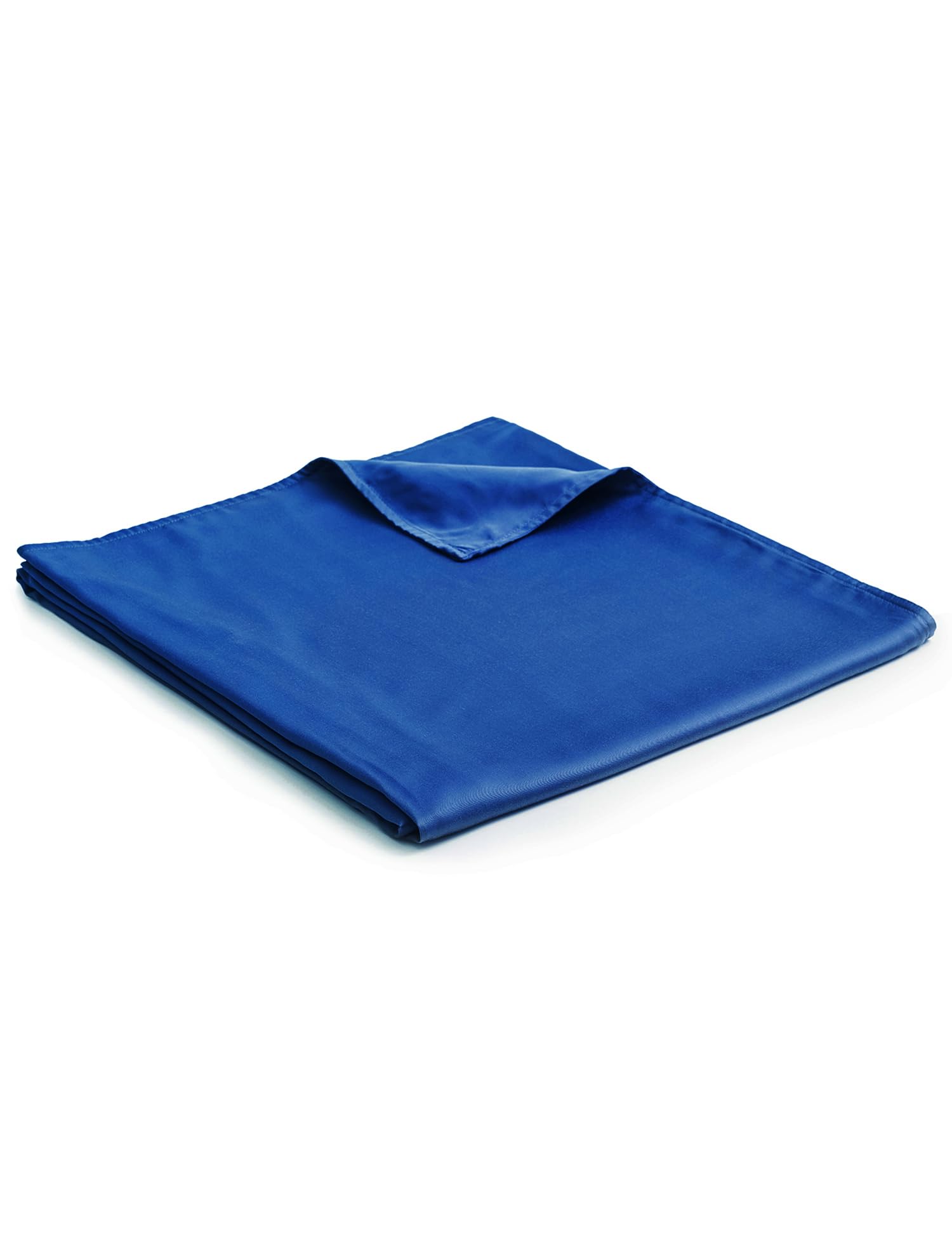 YnM Exclusive Bamboo Duvet Cover for Weighted Blankets with 16 Strings (Dark Blue, 48"x72")