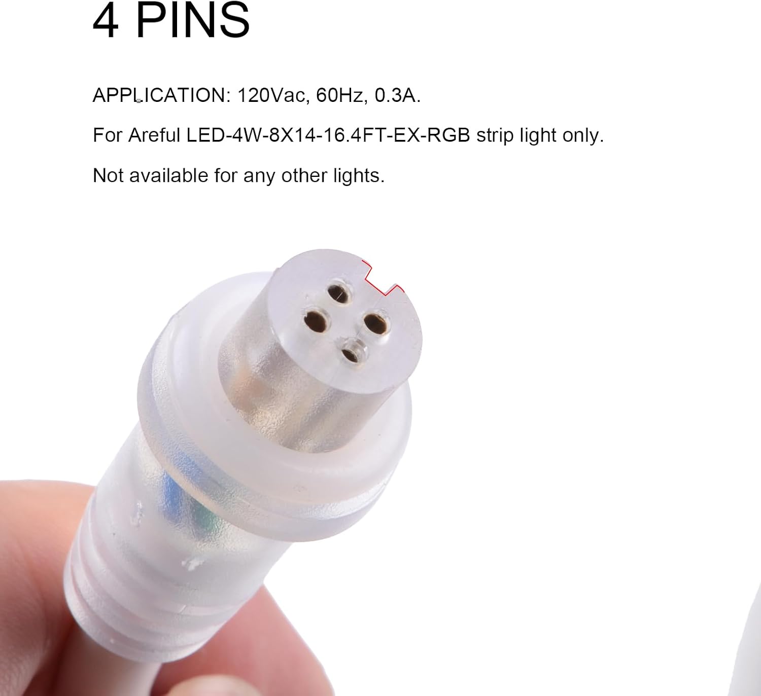 120V 0.3A LED Strip Power Supply ETL with Controller for RGB Lights | 120V 0.3A driver + controller combo. ETL polarized w/fuse. 2.3ft. 4 strands max. For RGB outdoor rope. Adapter only.