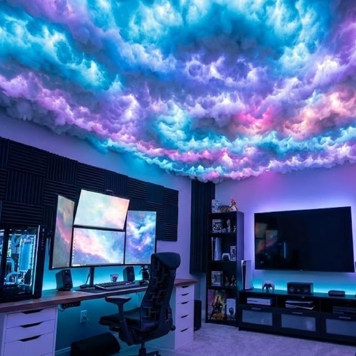 Photo 1 of *** STOCK PHOTO REFERENCE ONLY ***
Cloud LED Lights for Ceiling. 3D Thunder Clouds RGB Light with Music Sync