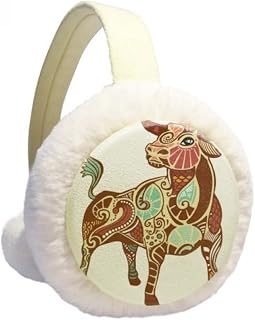 Taurus Constellation Zodíaco Symbol Winter Ear Warmer Cable Knit Furry Fleece Earmuff Outdoor