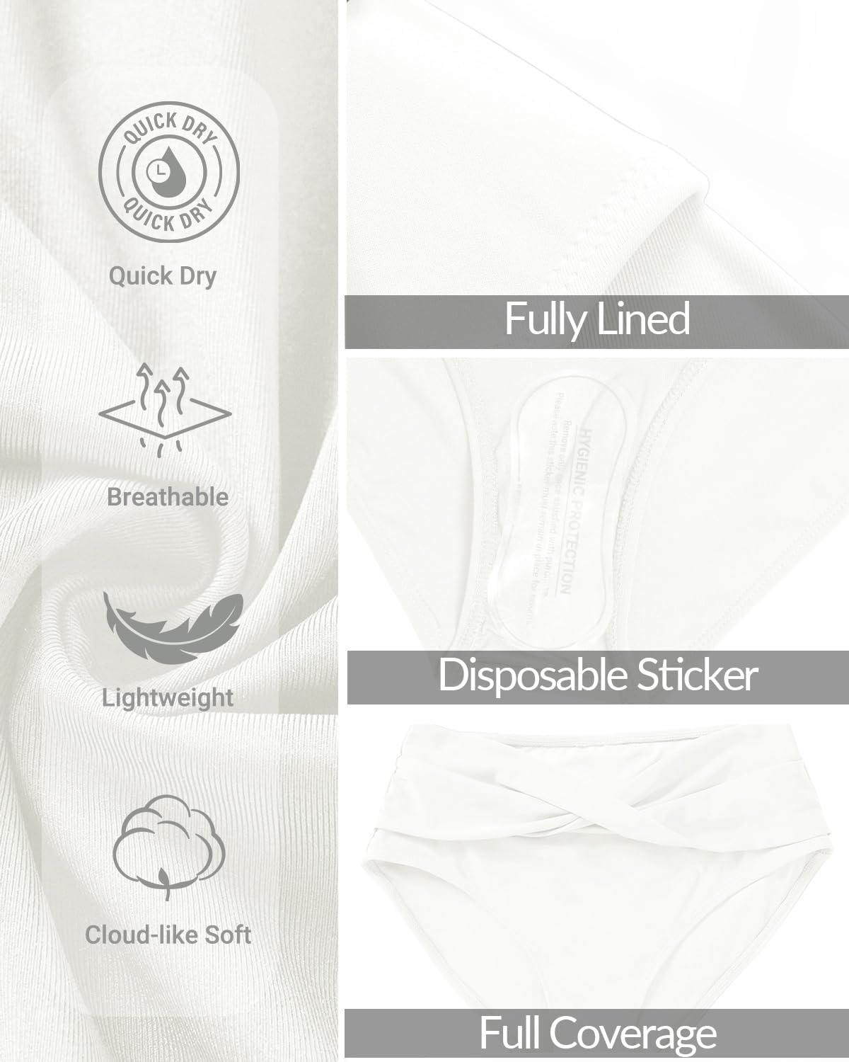 Women Full Coverage Bikini Bottom - V Cut Bathing Suit Bottoms Mid Waist Twist Front Swimsuit Bottom Swimwear 2025 - Image 4